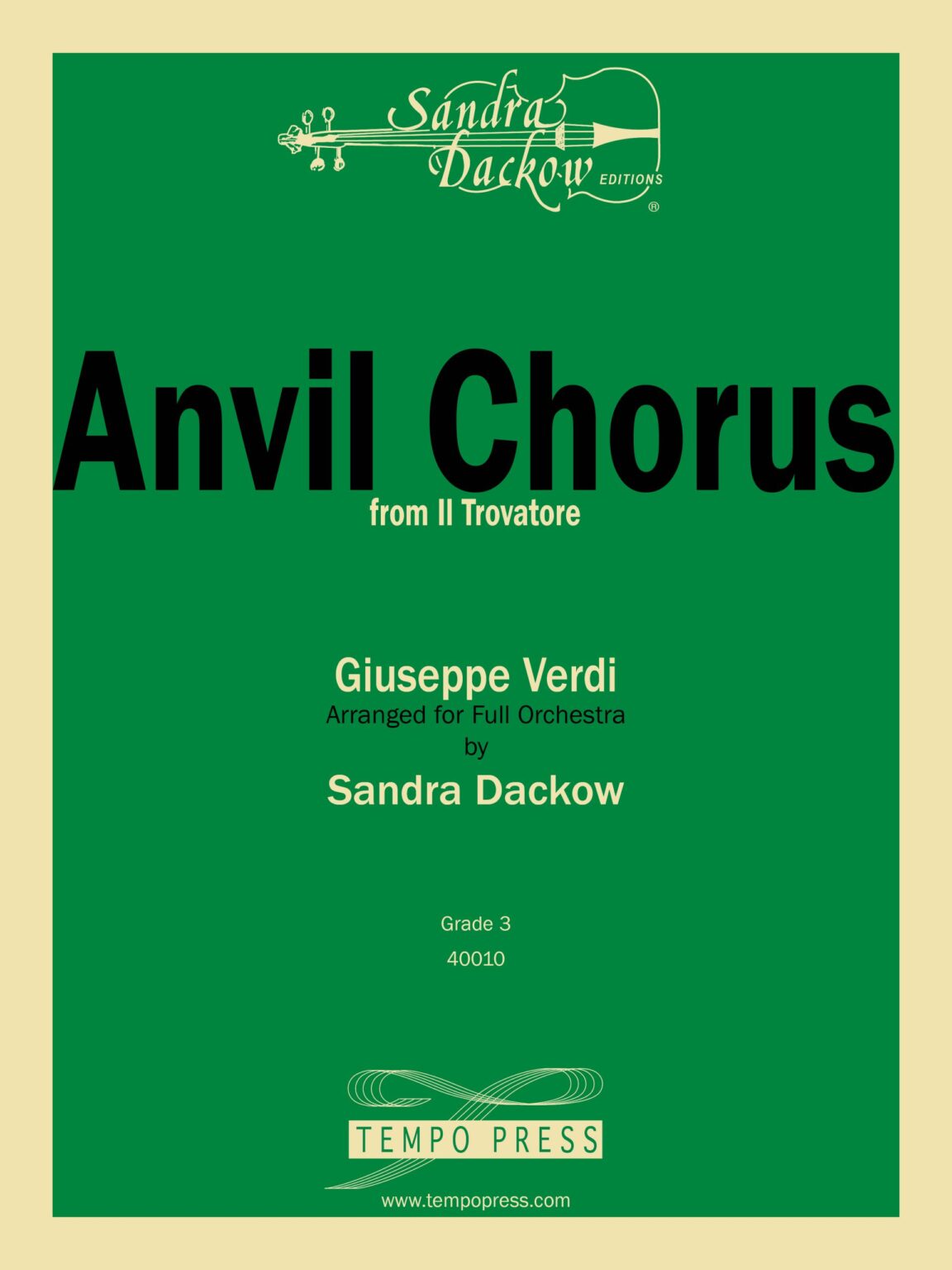 Anvil Chorus from Il Trovatore Extra Score Tempo Press