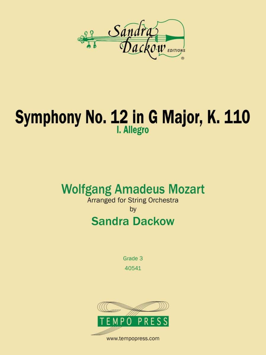 Symphony No. 12 In G Major, K. 110 I. Allegro