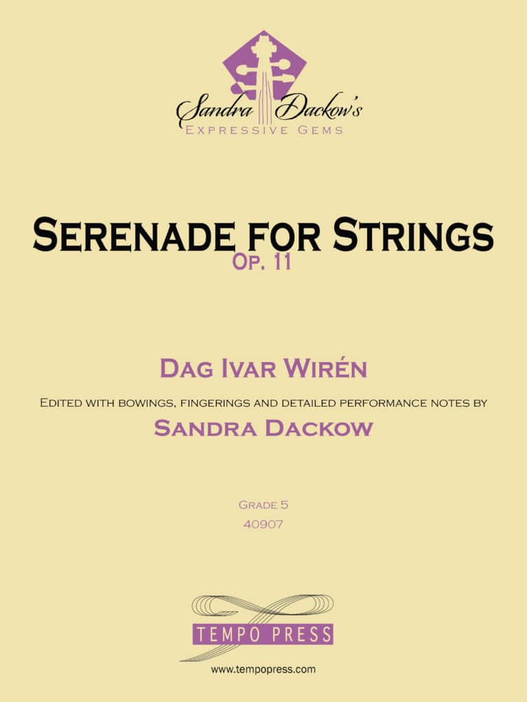 Serenade for Strings, Op. 11 Extra Score Tempo Press
