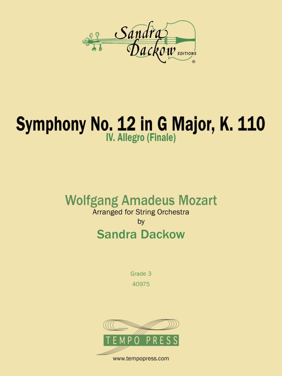 Symphony No. 12 in G Major, K. 110: IV. Allegro (Finale)